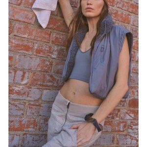 🎉LAST CHANCE🎉 NWT FP Movement Highline Reversible Sherpa Vest / Denim Grey